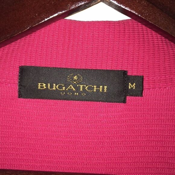 Bugatchi Uomo Pinehurst Resort NC Putter Boy Hawaiian Luau Aloha Shirt M Red - Picture 3 of 4